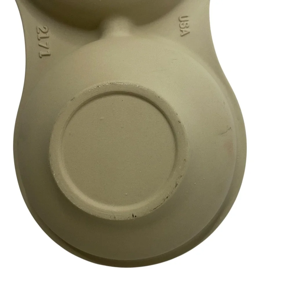 Pampered Chef Stoneware Double Microwave Egg Cooker Pan 2171 Family Heritage USA